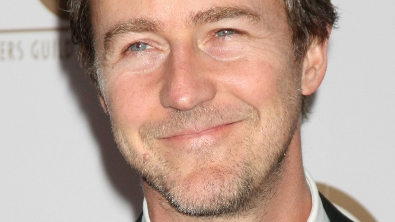 Edward Norton grins