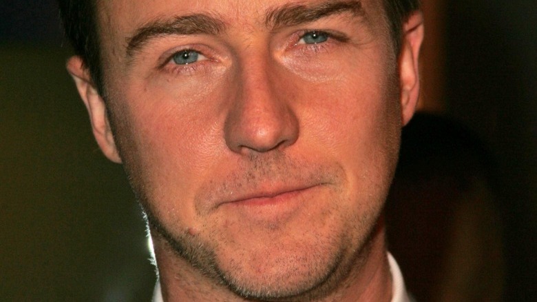 Edward Norton stares