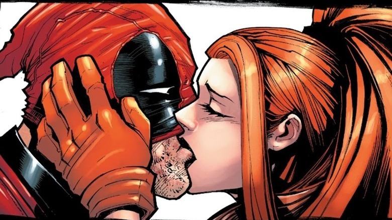 Elsa Bloodstone kisses Deadpool