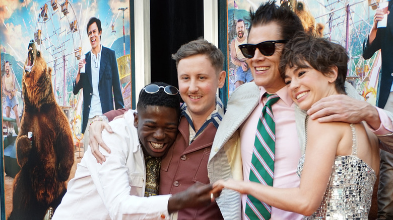 Eric Manaka, Johnny Pemberton, Johnny Knoxville, and Brigette Lundy-Paine