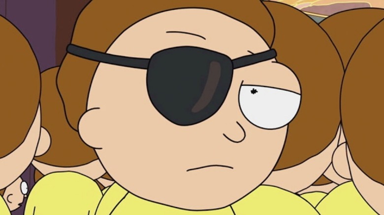 Evil Morty in a crowd