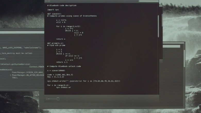 Code on computer screen