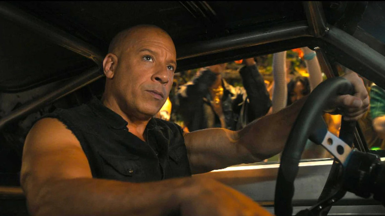Vin Diesel driving a car
