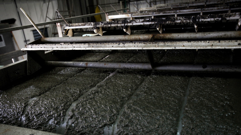 Inside sewage treatment plant