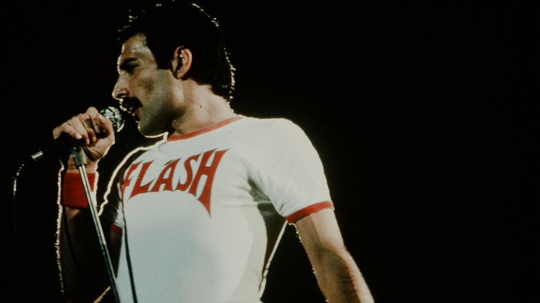 Freddie Mercury in Flash Gordon shirt