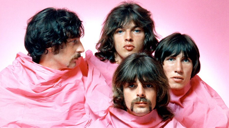 Pink Floyd in pink blankets