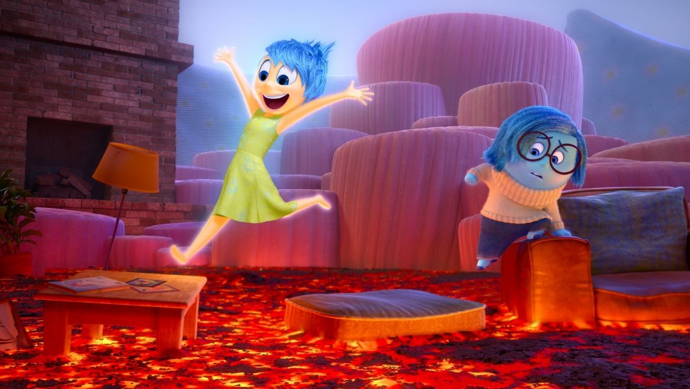 Joy and Sadness play The Floor Is Lava in Inside Out