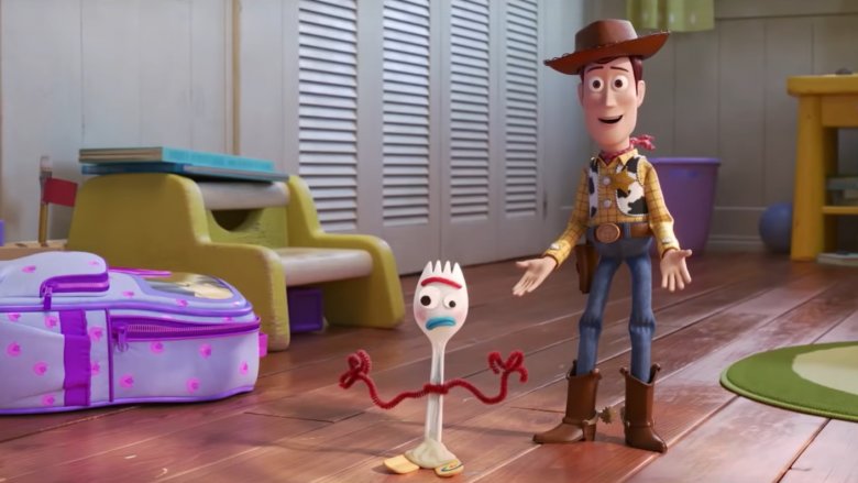 Forky and Woody in Toy Story 4