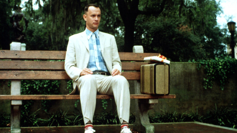 Forrest Gump on his bench 