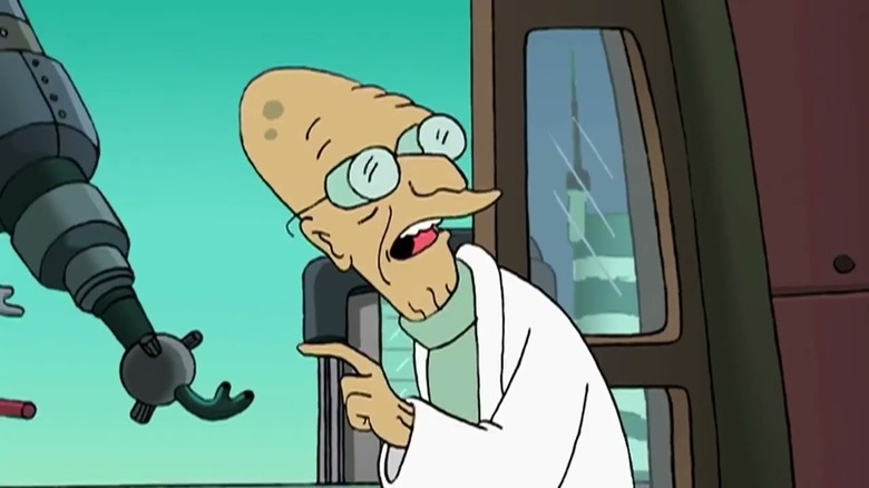 Professor Farnsworth using smelloscope