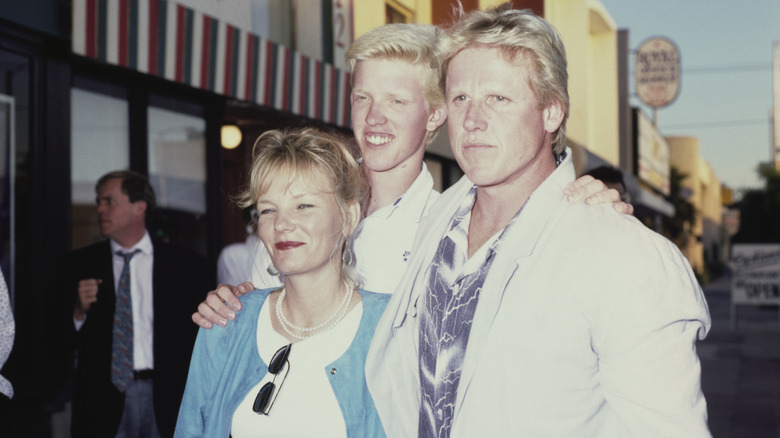 Gary Busey with his wife and son