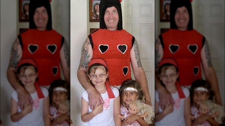 Drayton and his daughters on Halloween