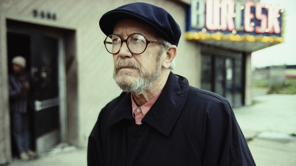 Elmore Leonard posing