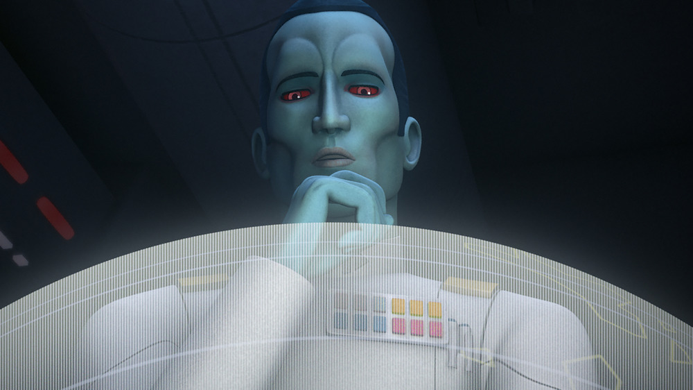 Thrawn planning the Rebels' destruction.