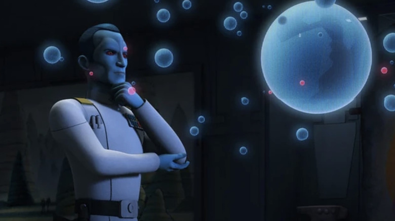 Thrawn looks at a map