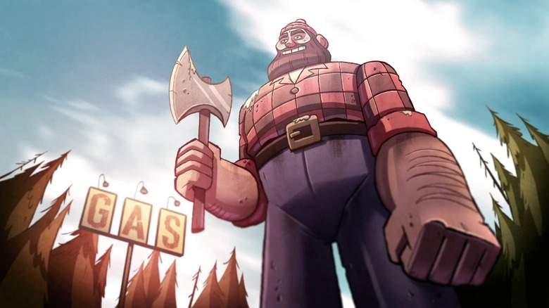 Gravity Falls intro lumberjack