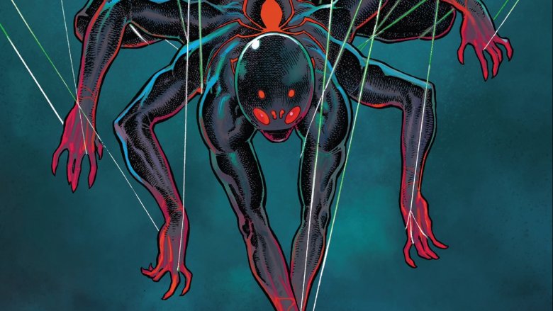 The Norman Osborn Spider-Man from the cover of 2018's Edge of Spider-Geddon #4