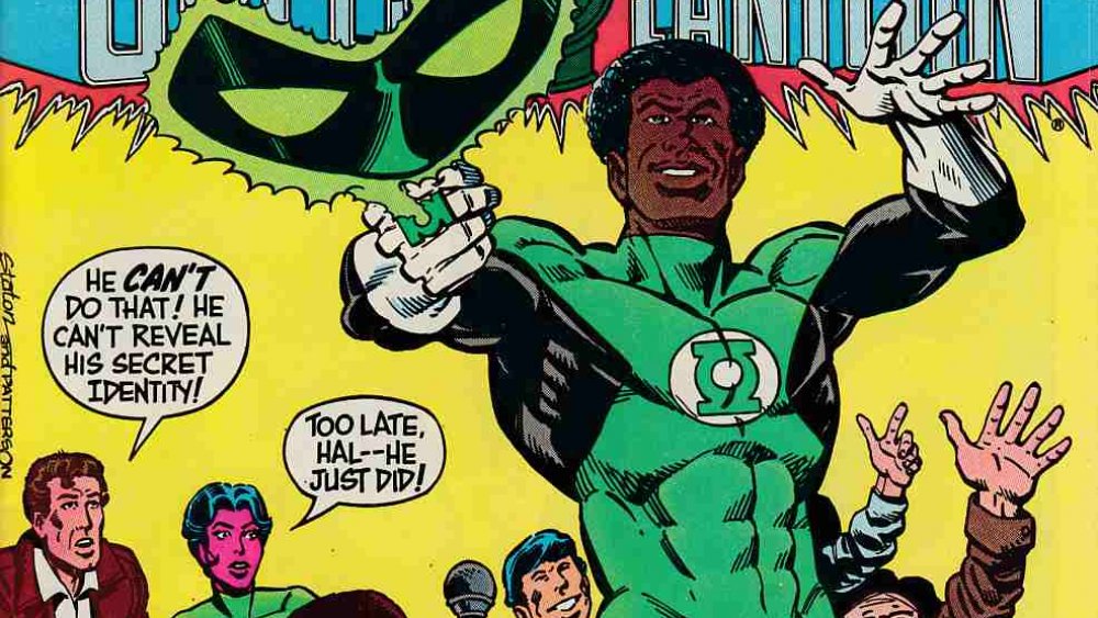 John Stewart unmasks as Green Lantern, from DC Comics