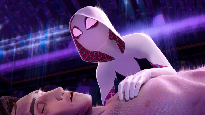 Spider-Gwen mourning Peter Parker