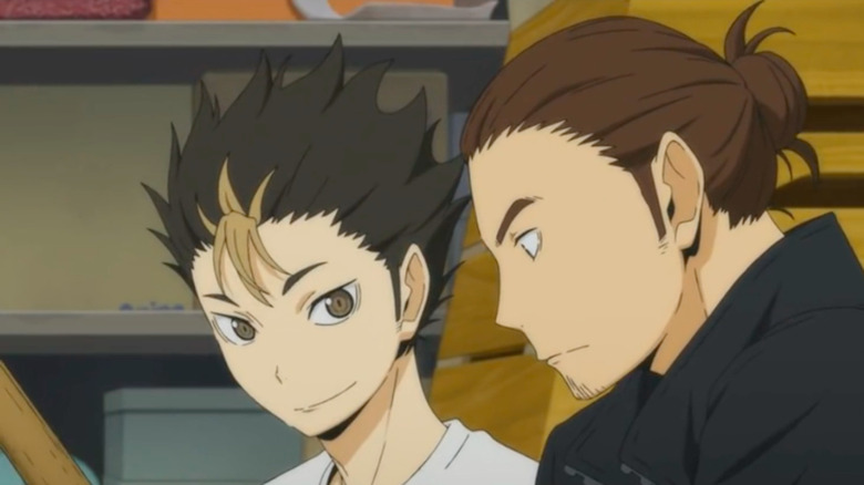 Nishinoya and Asahi talking