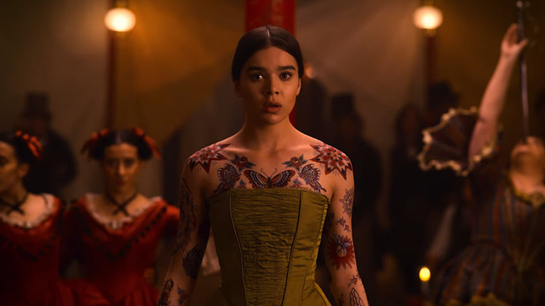 Hailee Steinfeld in Dickinson, looking shocked