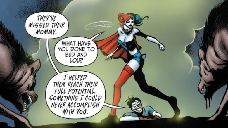 Harley Quinn faces rabid hyenas