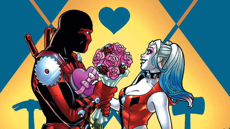 Red Tool romancing Harley Quinn