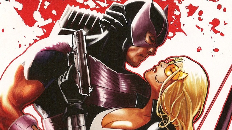 Hawkeye and Mockingbird show affection