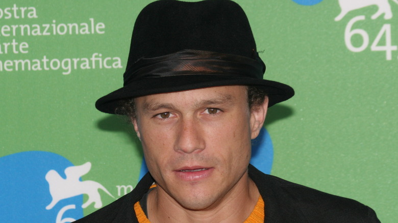 Heath Ledger wearing a cool hat