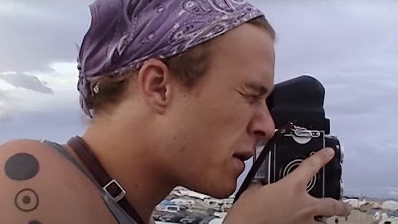 Heath Ledger taking photographs