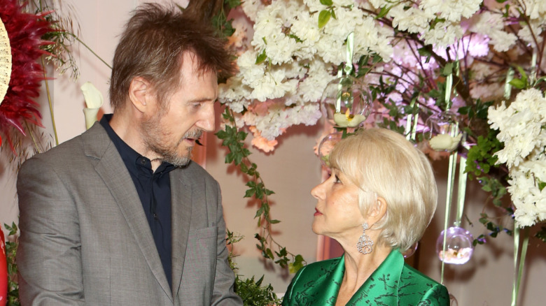 Mirren converses with ex Neeson