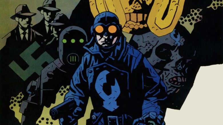 Lobster Johnson with a gun