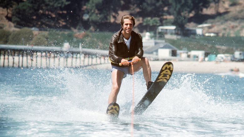 Fonzie on waterskis