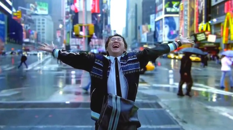 Hiro celebrating in New York