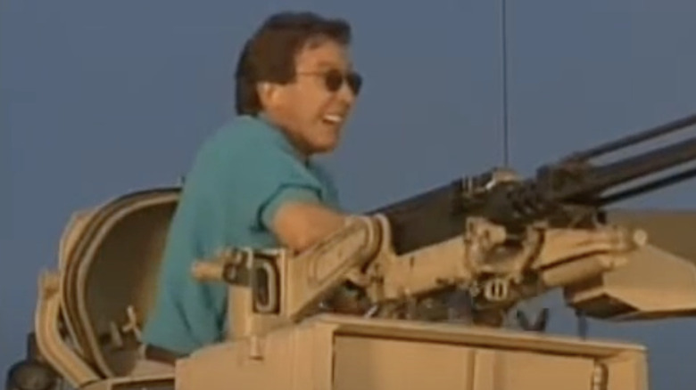 Tim Allen fires from tank Home Improvement