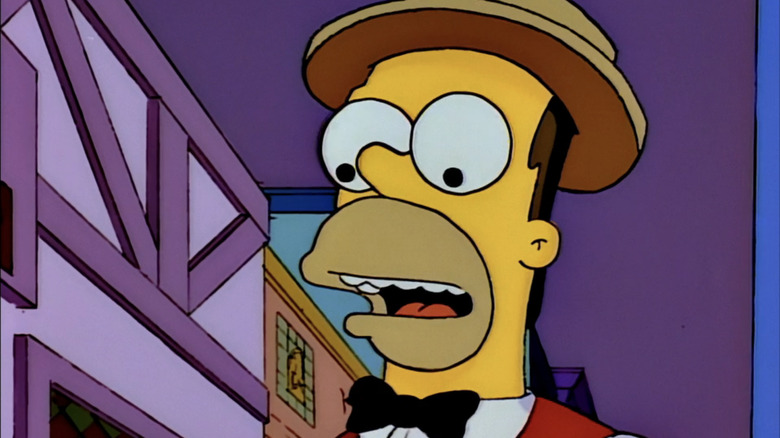 Homer as a barbershop quartet member