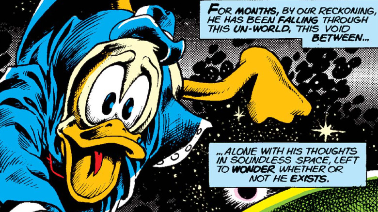 Howard the Duck falling between dimensions