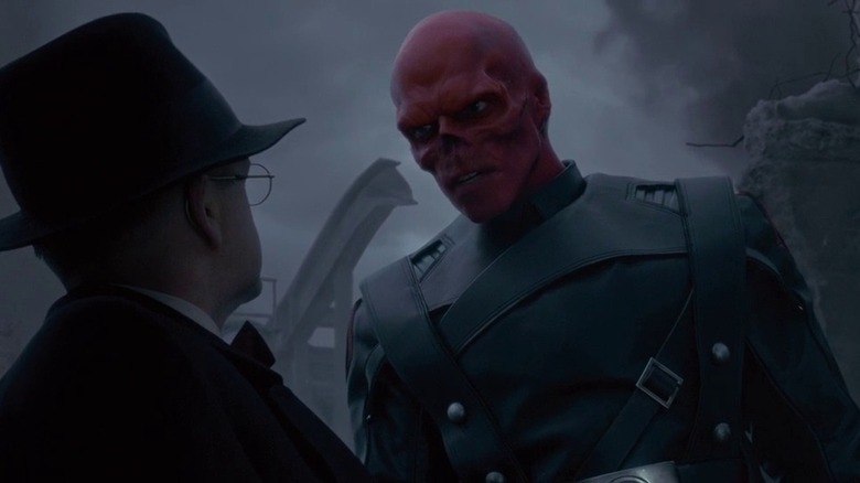 The Red Skull stares down a man