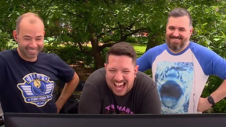 Murr, Sal, and Q laughing