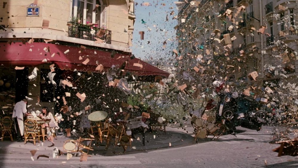 A Paris cafe disintegrates in Inception