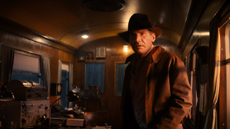 Young Indiana Jones on a train