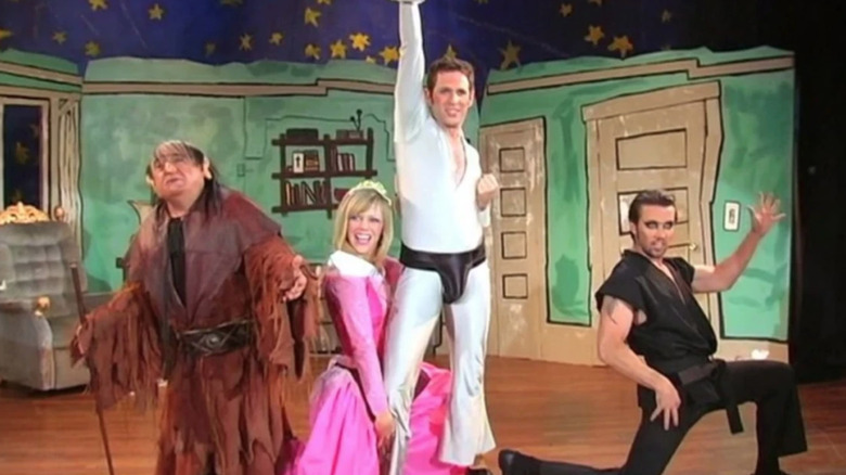 The Nightman Cometh cast poses