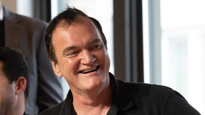 Quentin Tarantino laughing