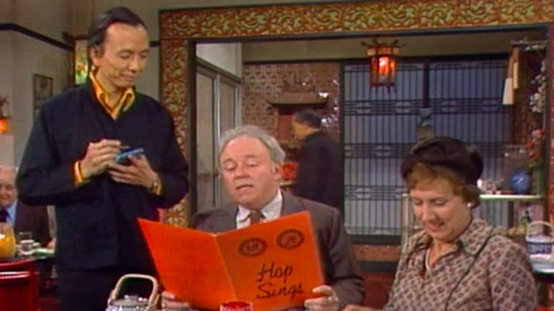 James Hong as waiter for Carroll O'Connor and Jean Stapelton