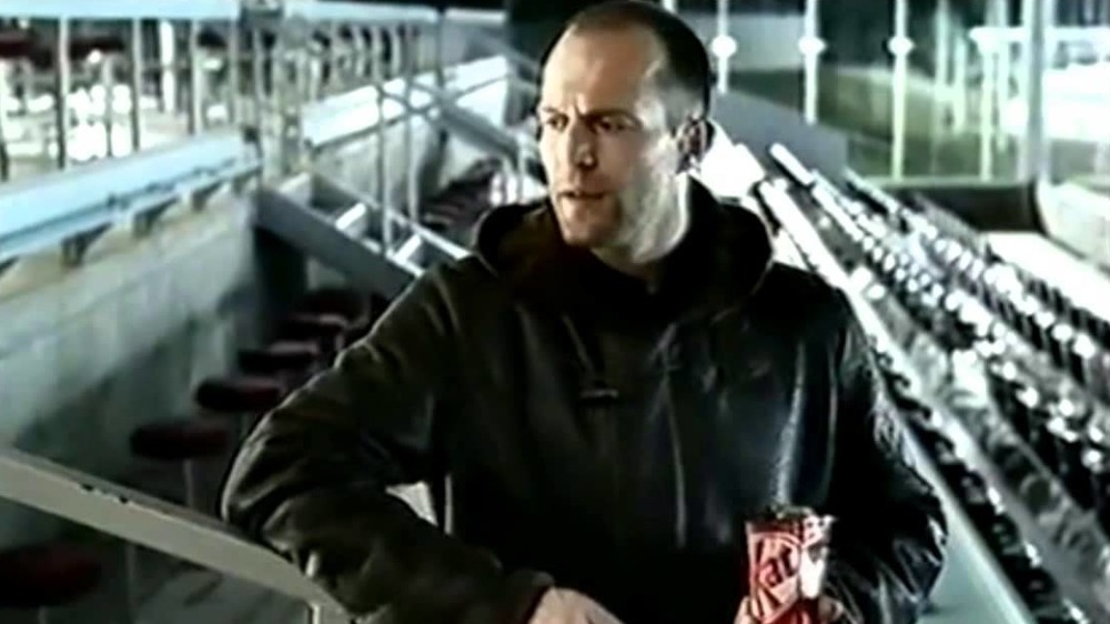 Jason Statham promoting Kit Kat