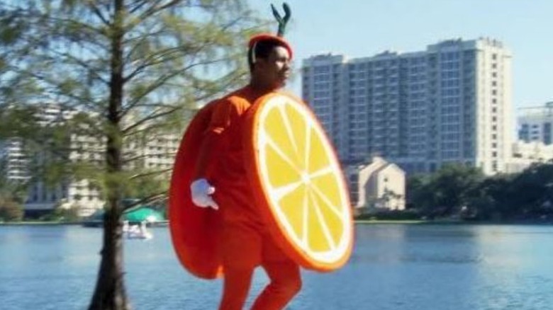 Jasper Dolphin dressed as an orange