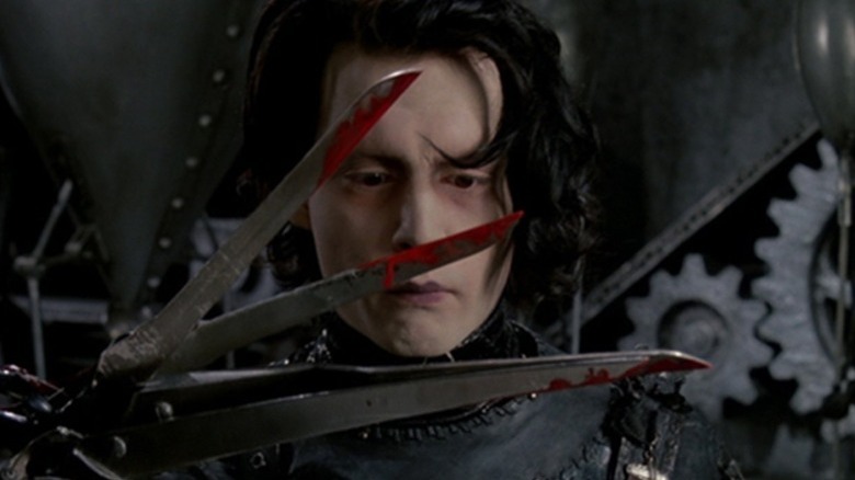 Edward Scissorhands blood on blades