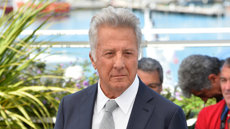 Dustin Hoffman wearing dark suit