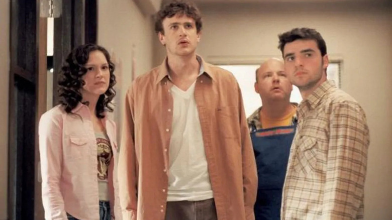 Jason segel carla gallo and David Krumholtz looking forward