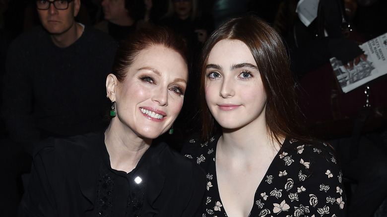 Julianne Moore and Liv Freundlich smile together